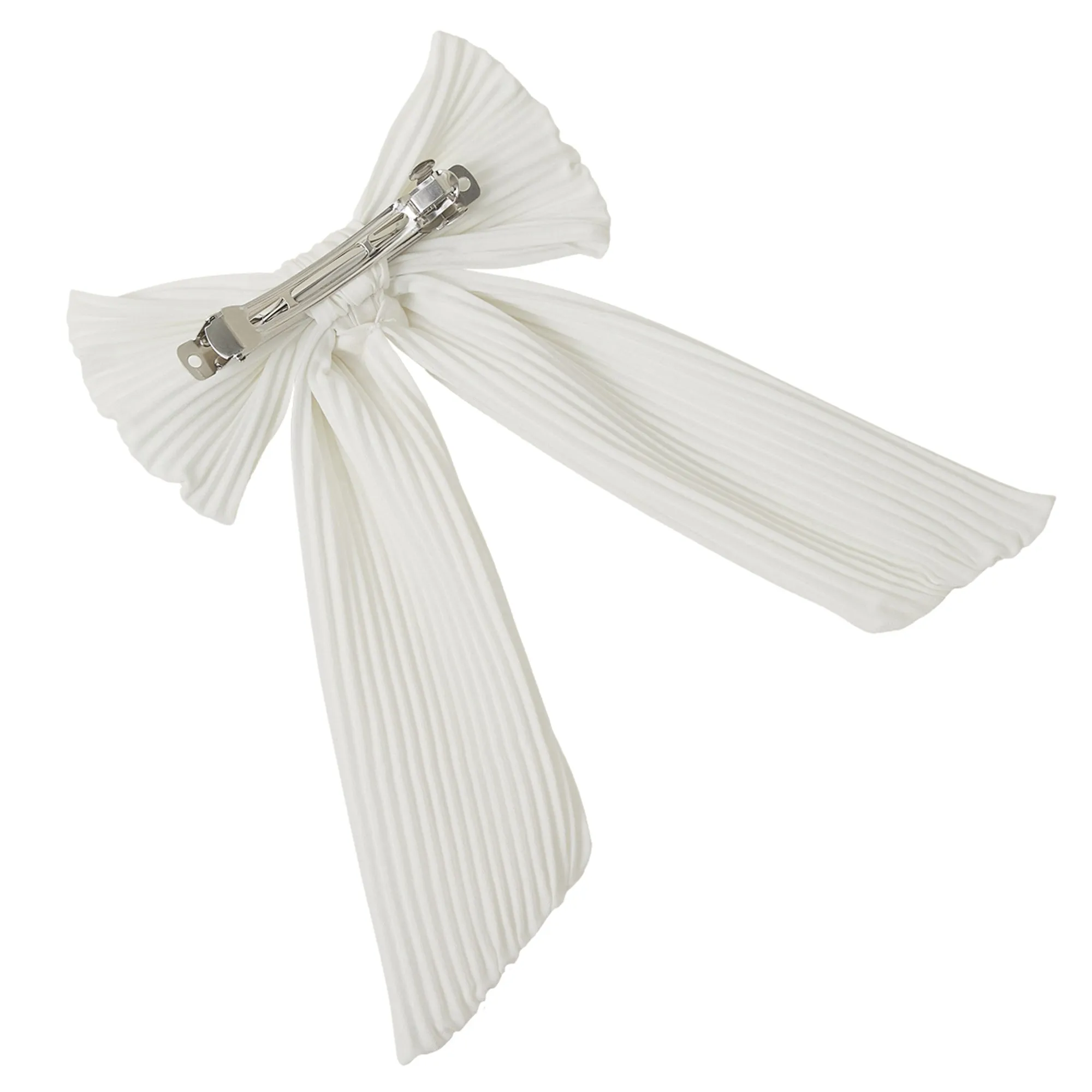 Accessorize London Women's  Cream Pleated Bow Hair Clip