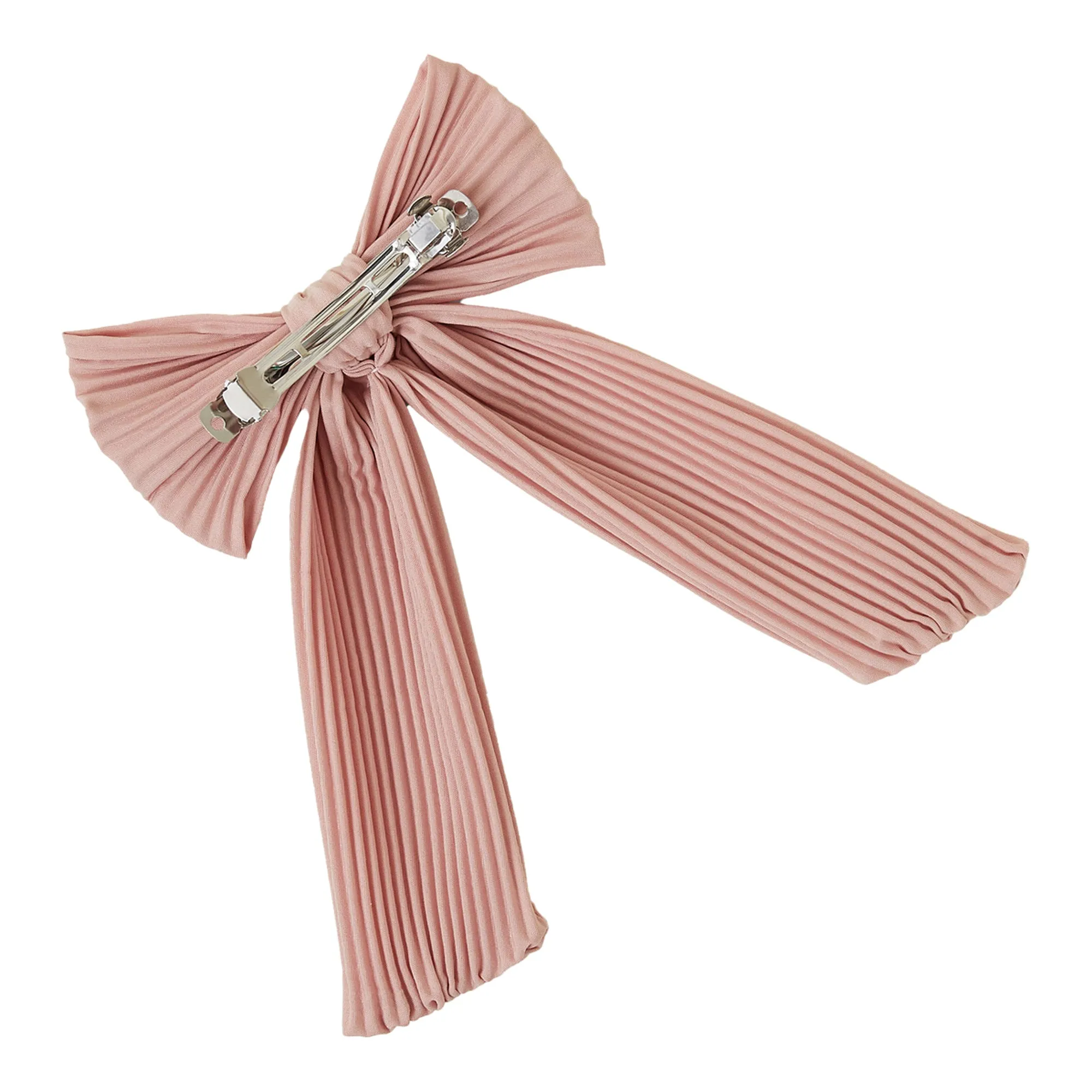 Accessorize London Women's  Pink Pleated Bow Hair Clip