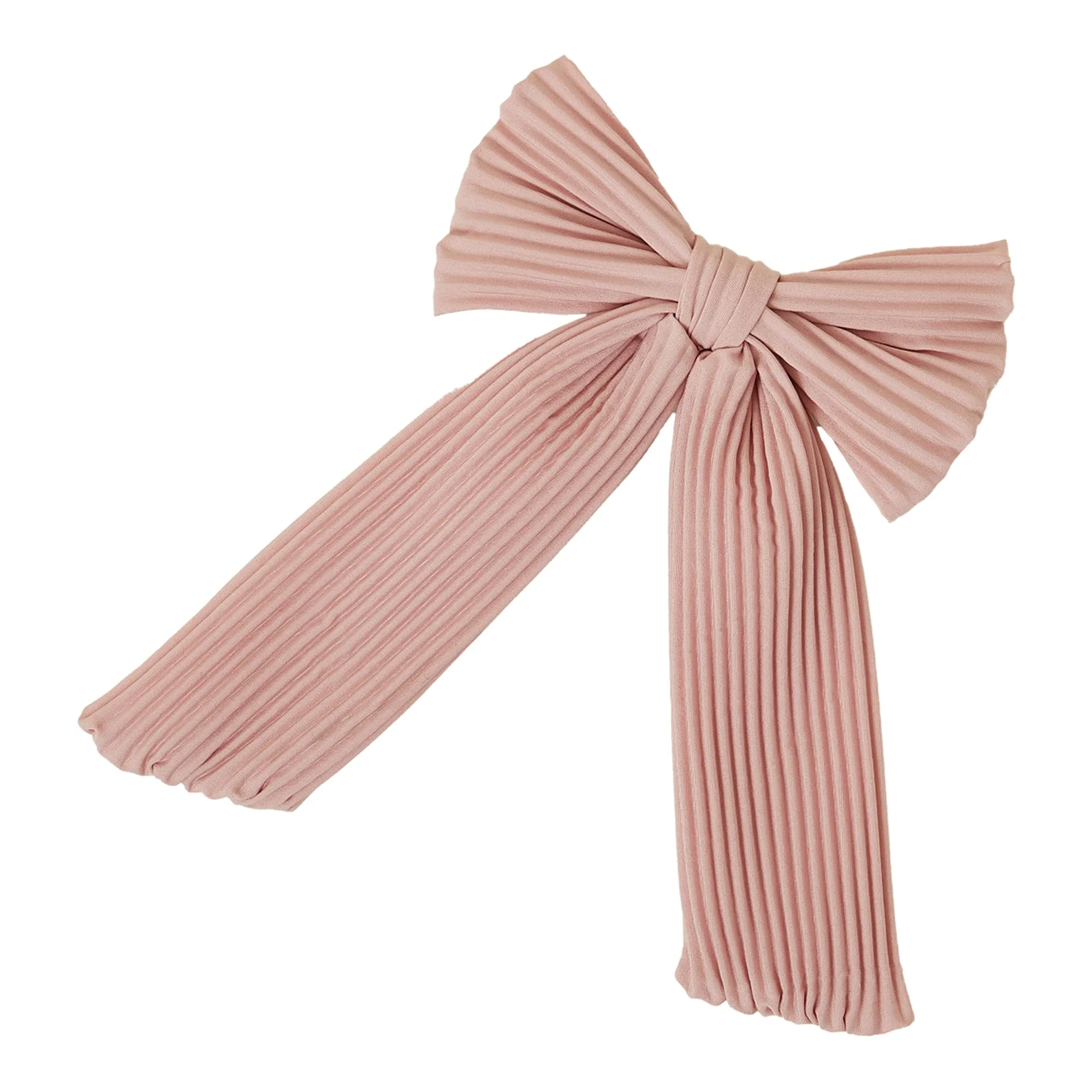 Accessorize London Women's  Pink Pleated Bow Hair Clip