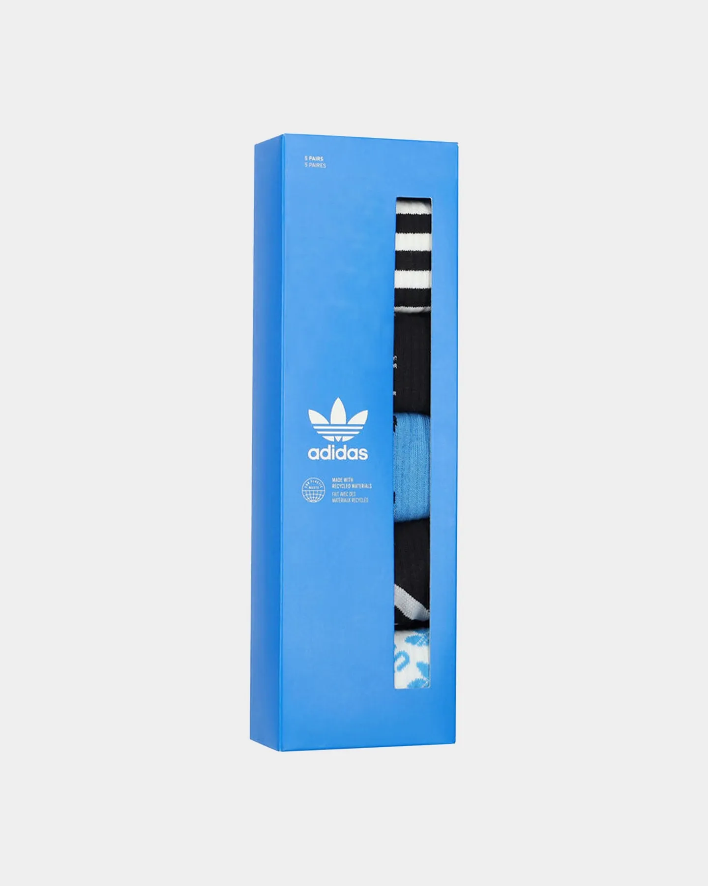 Adidas Graphic Crew Socks 5 Pack White/Black/Blue