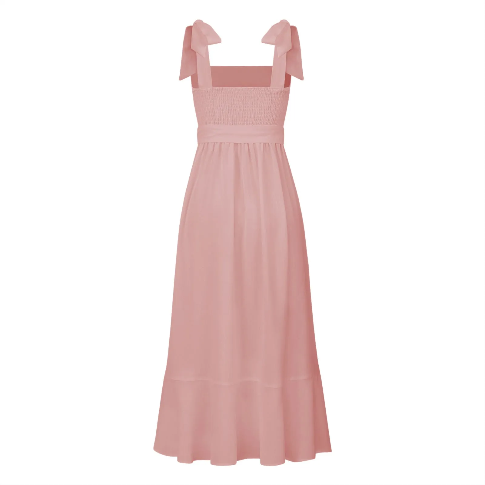 Adjustable Strap Square Neck Stylish Maxi Dress