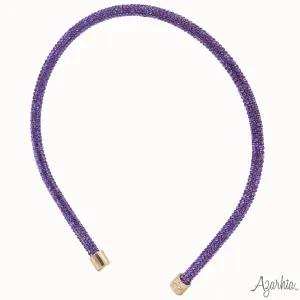 Azarhia Purple Thin Rhinestone Headband