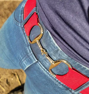 Beci Snaffle Belt - Red x Gold