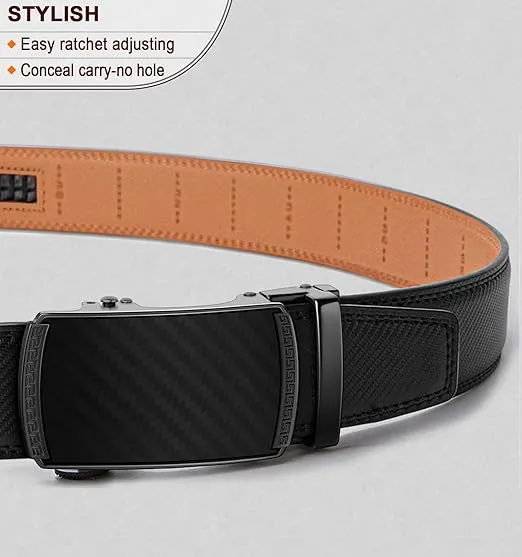 Best for Father's Day Leather Ratchet Belt With Adjustable Buckle