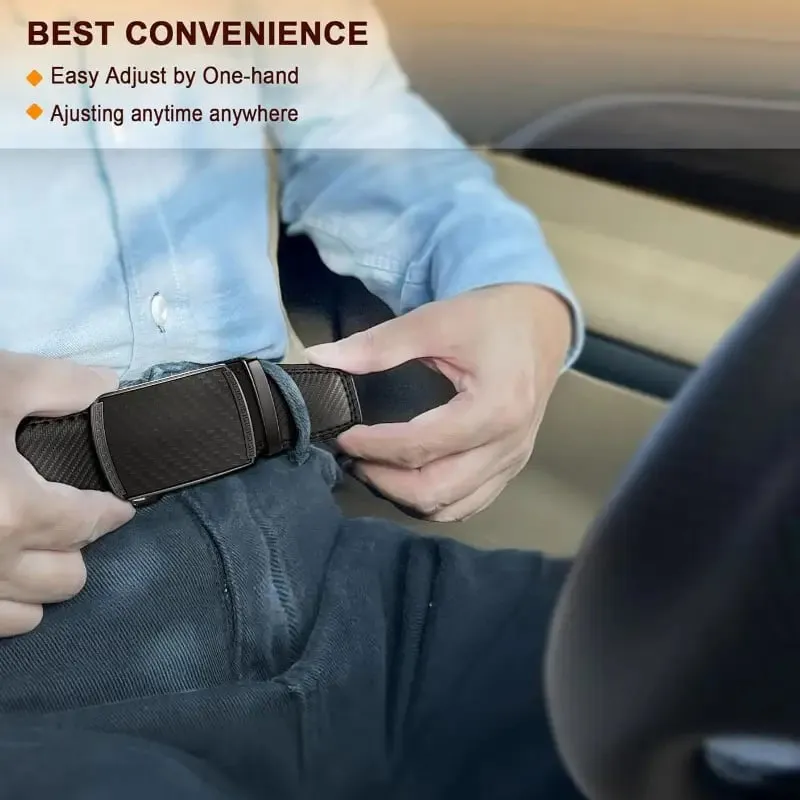 Best for Father's Day Leather Ratchet Belt With Adjustable Buckle