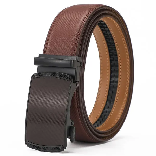 Best for Father's Day Leather Ratchet Belt With Adjustable Buckle