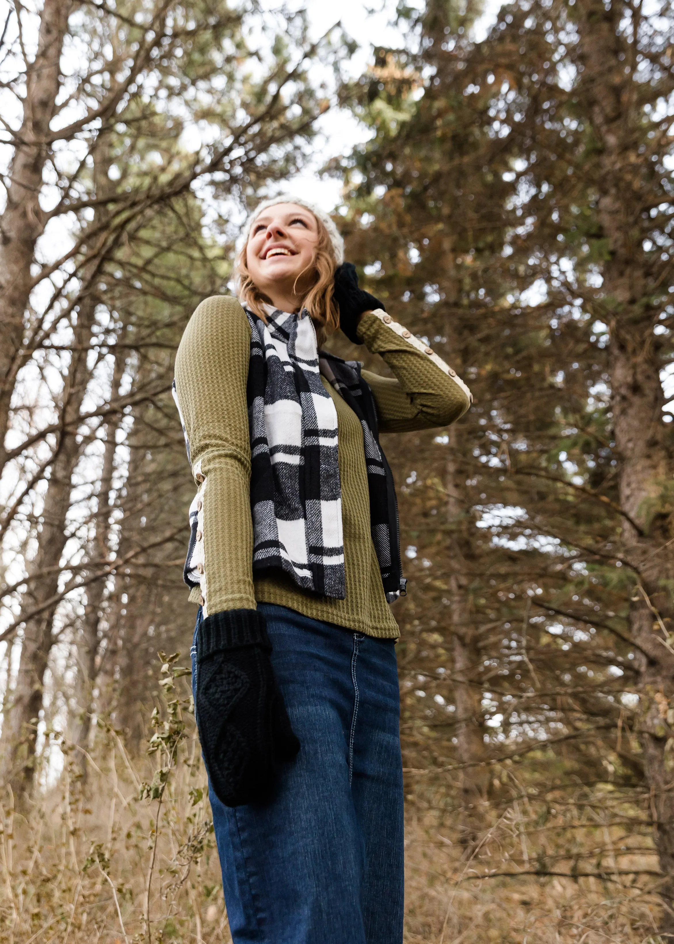 Buffalo Plaid Hooded Vest - FINAL SALE