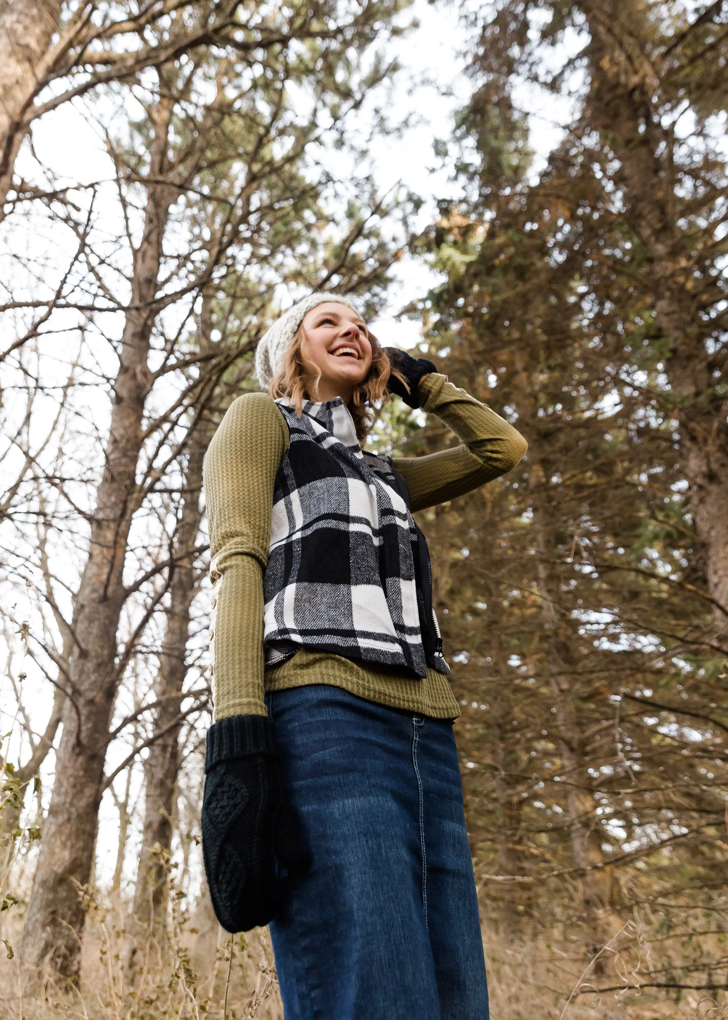 Buffalo Plaid Hooded Vest - FINAL SALE