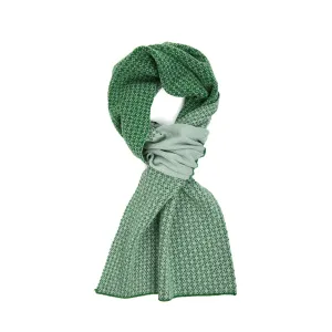 DARK AND LIGHT GREEN NECK WARMER WITH MICRO PATTERN