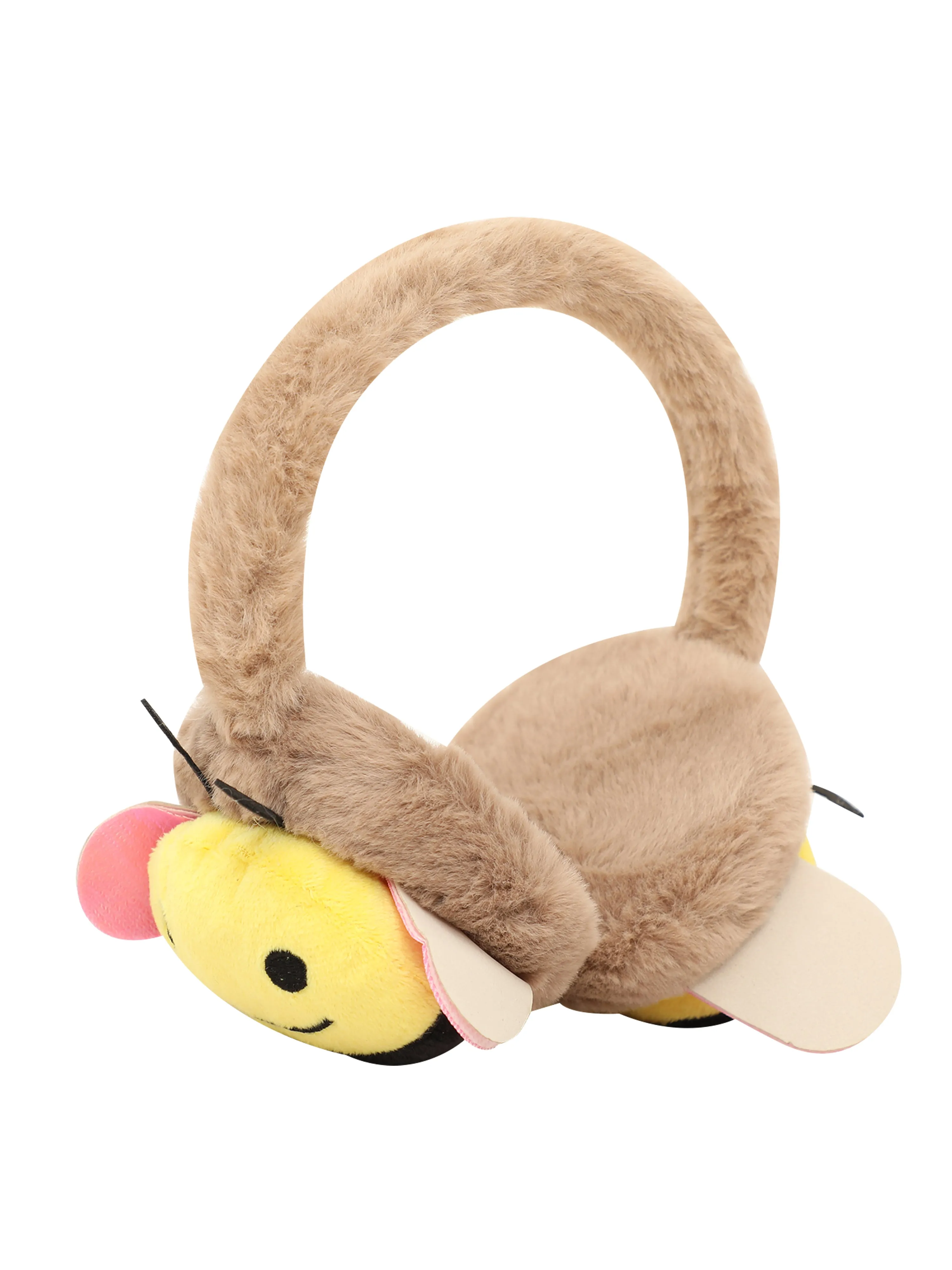 Fabseasons Brown Checkered Winter Ear Muffs for Kids (6  years) and Adults