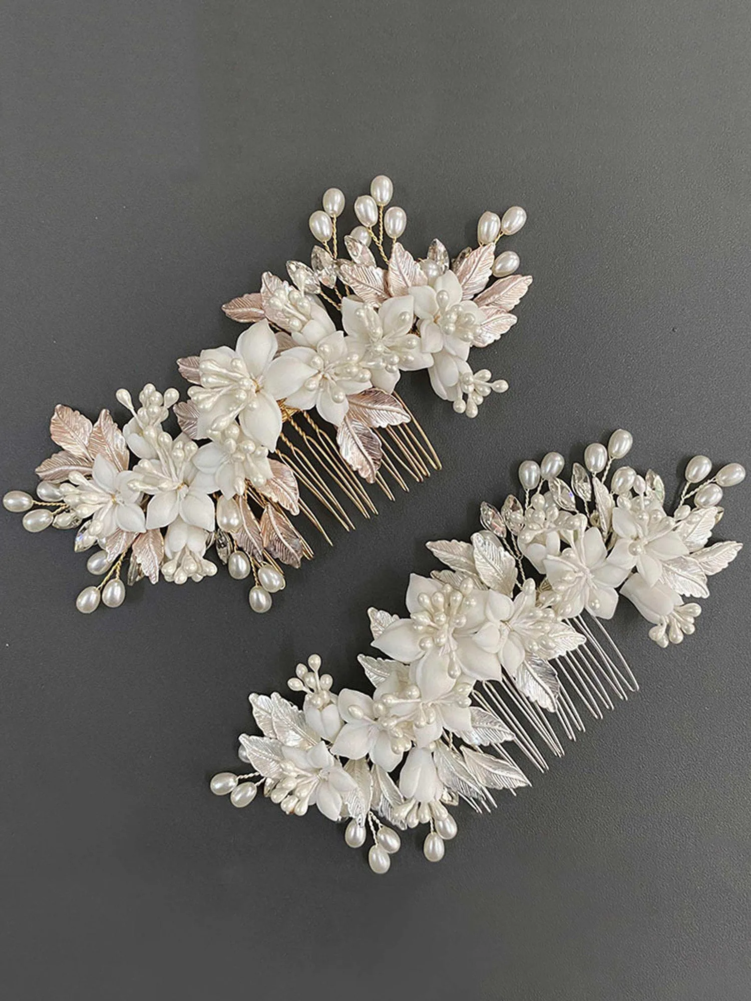 Flower Pearl Hair Comb