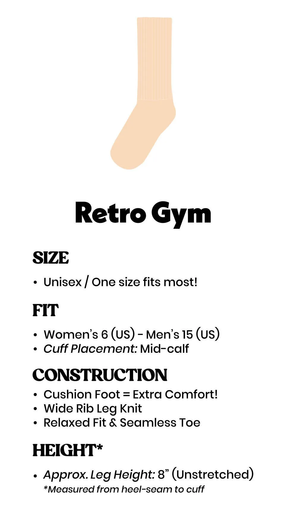 Greg Retro Gym Crew Socks