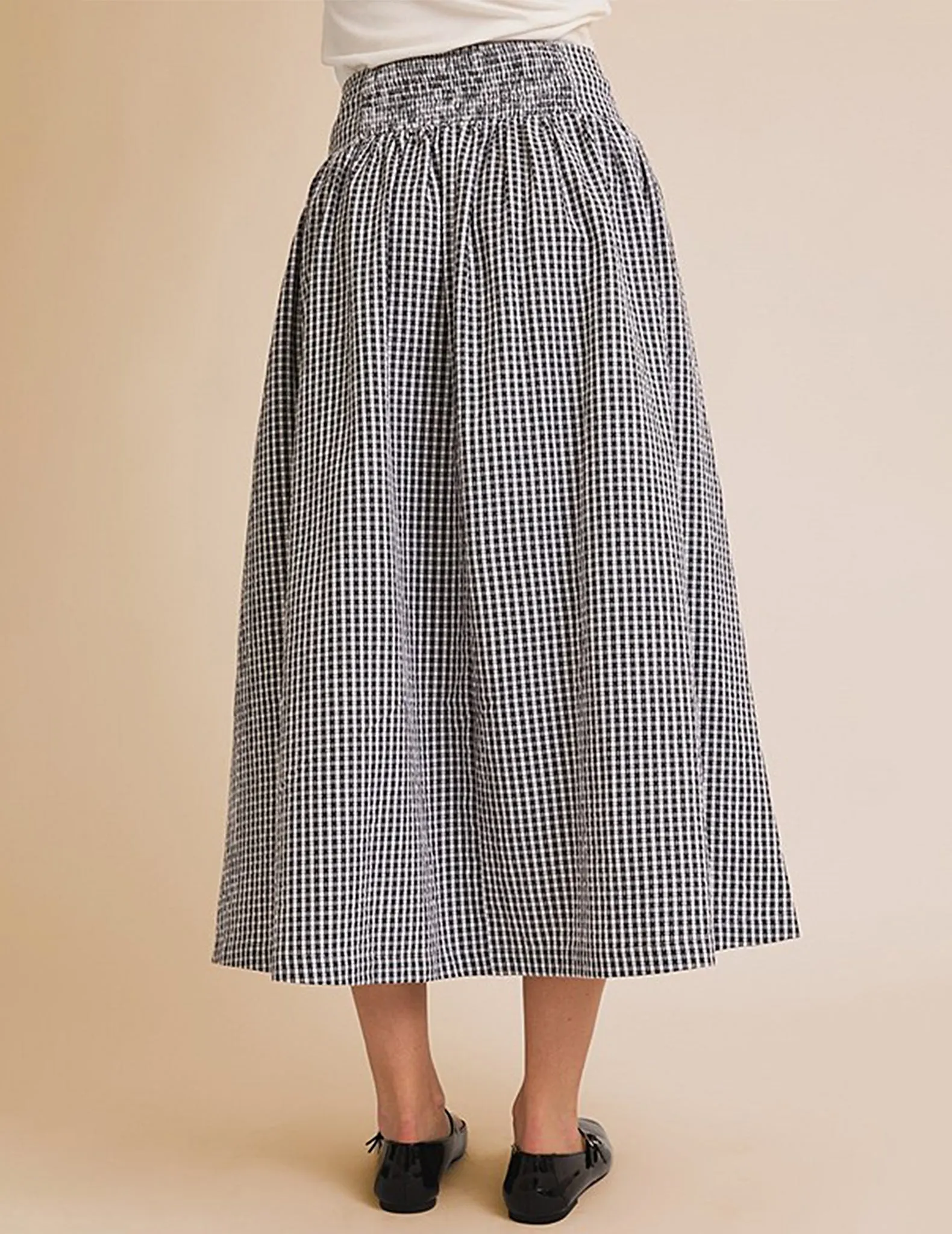 Greta Gingham Basque Waist Skirt
