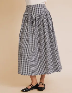 Greta Gingham Basque Waist Skirt