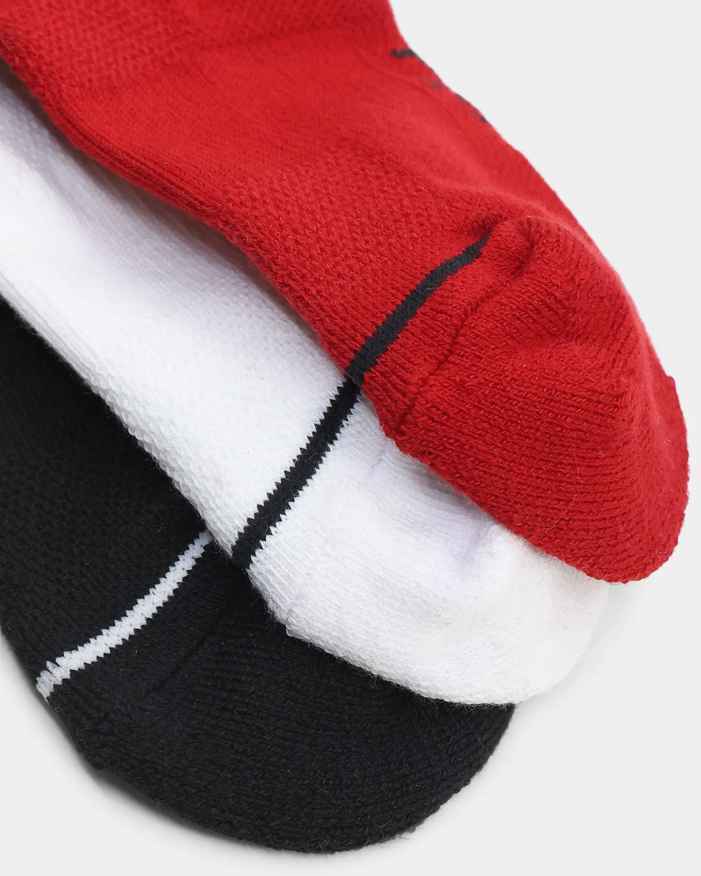 Jordan Everyday Max Unisex Crew Socks 3 Pack Black/White/Gym Red