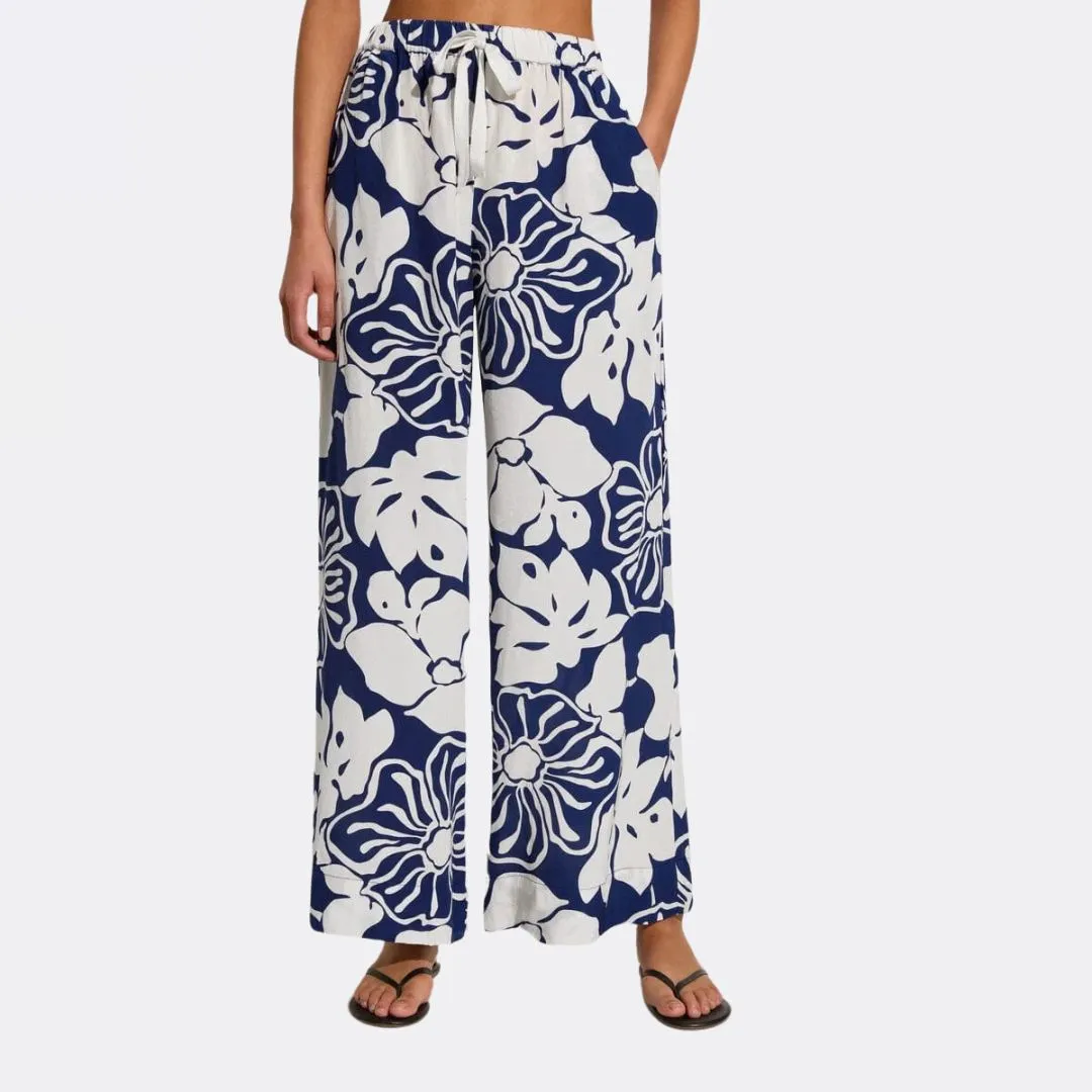 Kartika Pant (Floral   Navy)