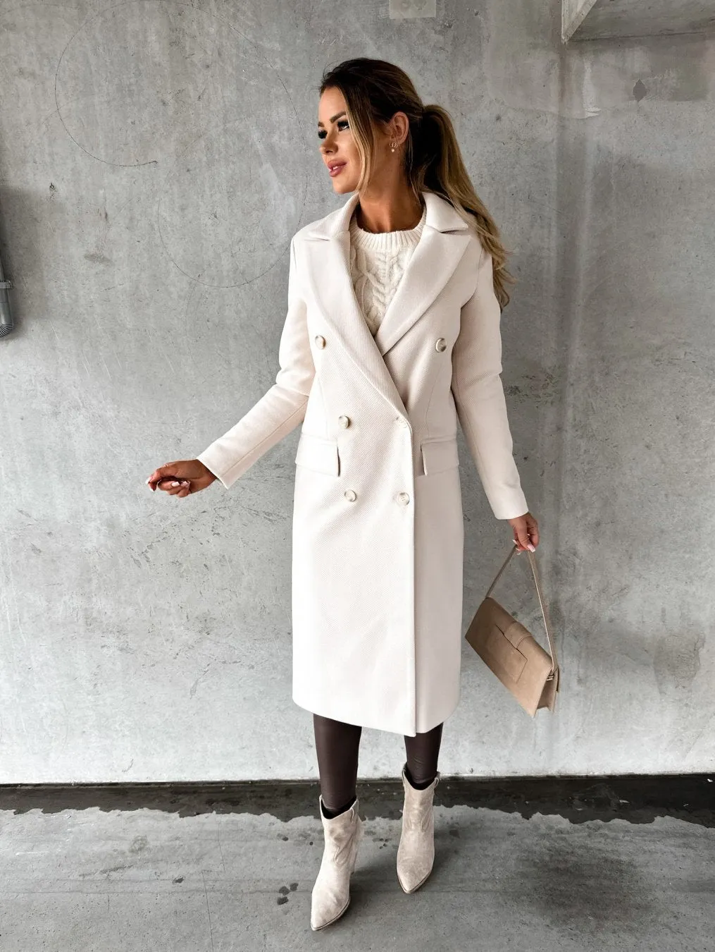 Kate | Woolen Coat Long Fit Women