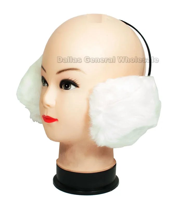Ladies Fuzzy Imitation Fur Earmuffs Wholesale