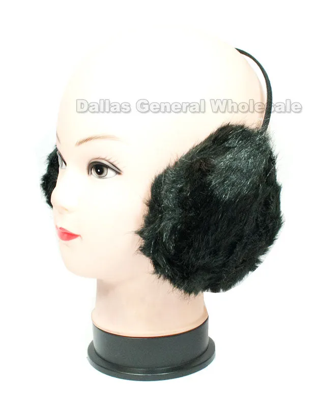 Ladies Fuzzy Imitation Fur Earmuffs Wholesale