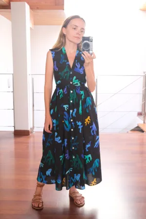 Perla Dress - Black Collage