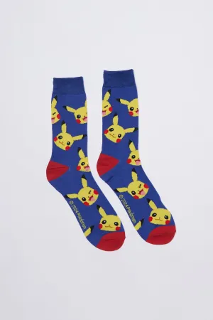 Pikachu Pokémon Printed Crew Socks
