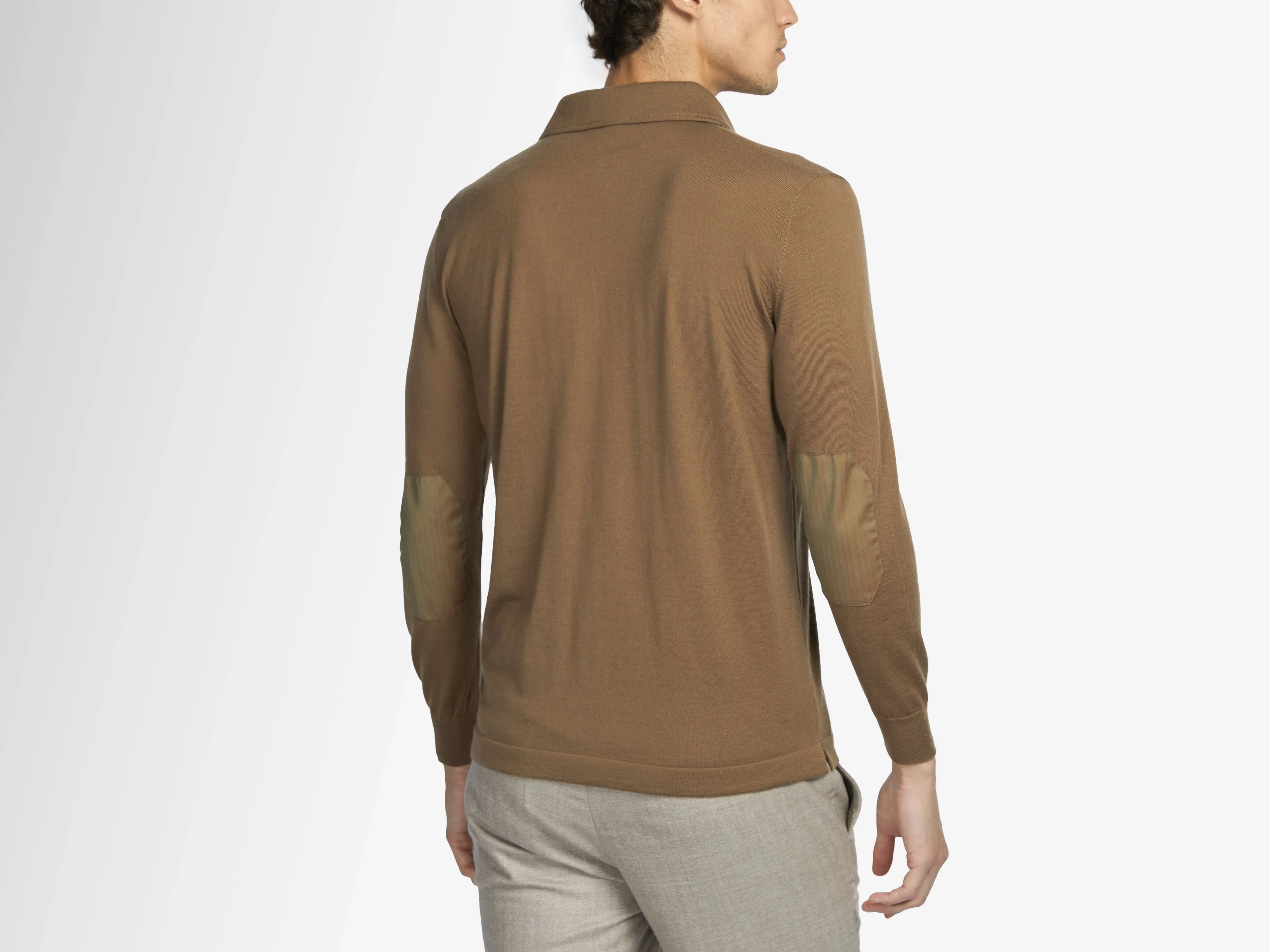 Polo Neck F18 Knitwear - Nut Brown