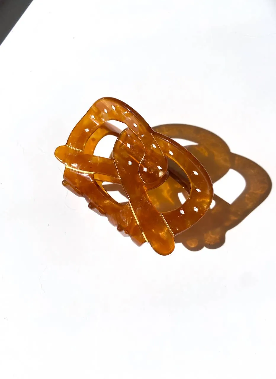 Pretzel Snack Hair Claw Clip