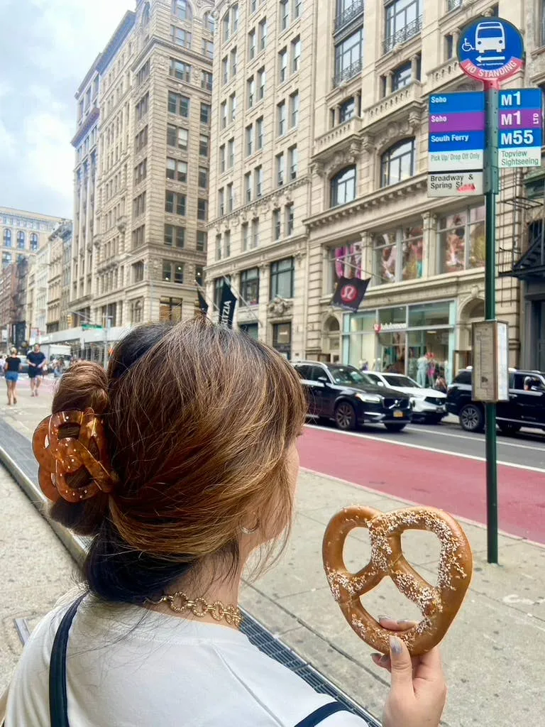 Pretzel Snack Hair Claw Clip