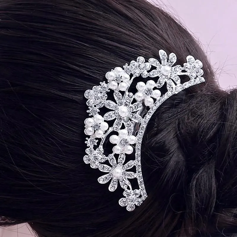 "Jacqueline" - Pearl and Crystal Bridal Hair Comb