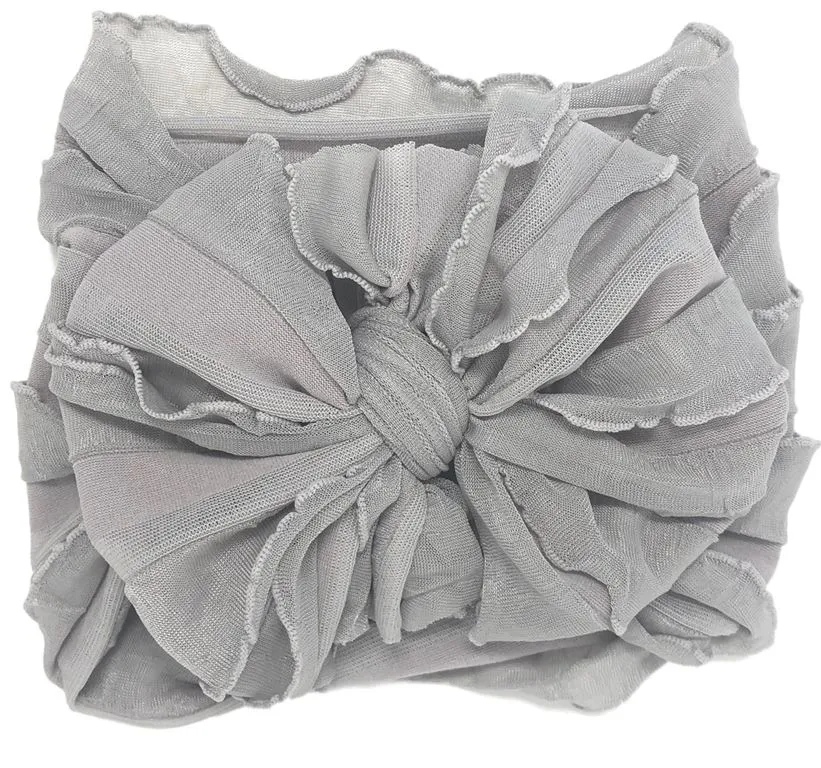 Ruffled Headband- Sterling
