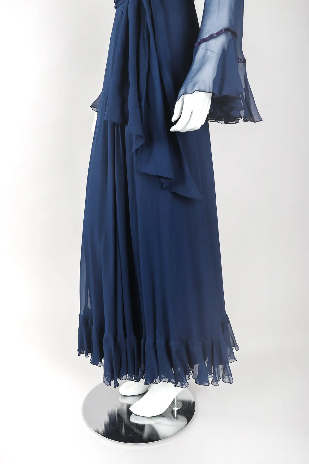 Silk Chiffon Wrap Top & Skirt Set