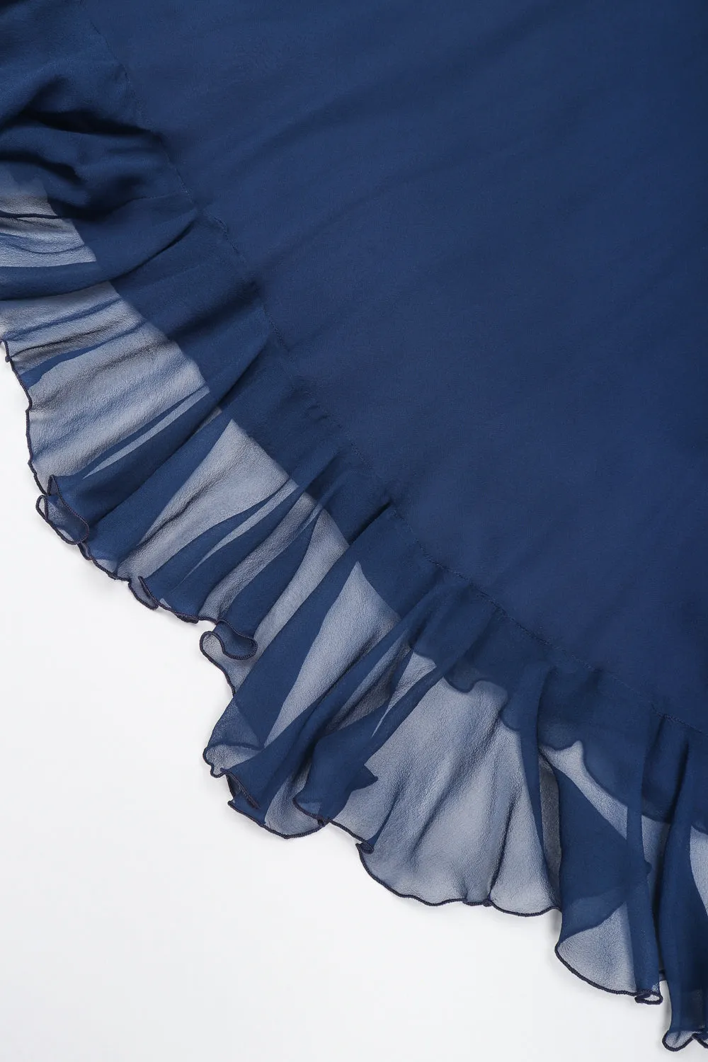 Silk Chiffon Wrap Top & Skirt Set