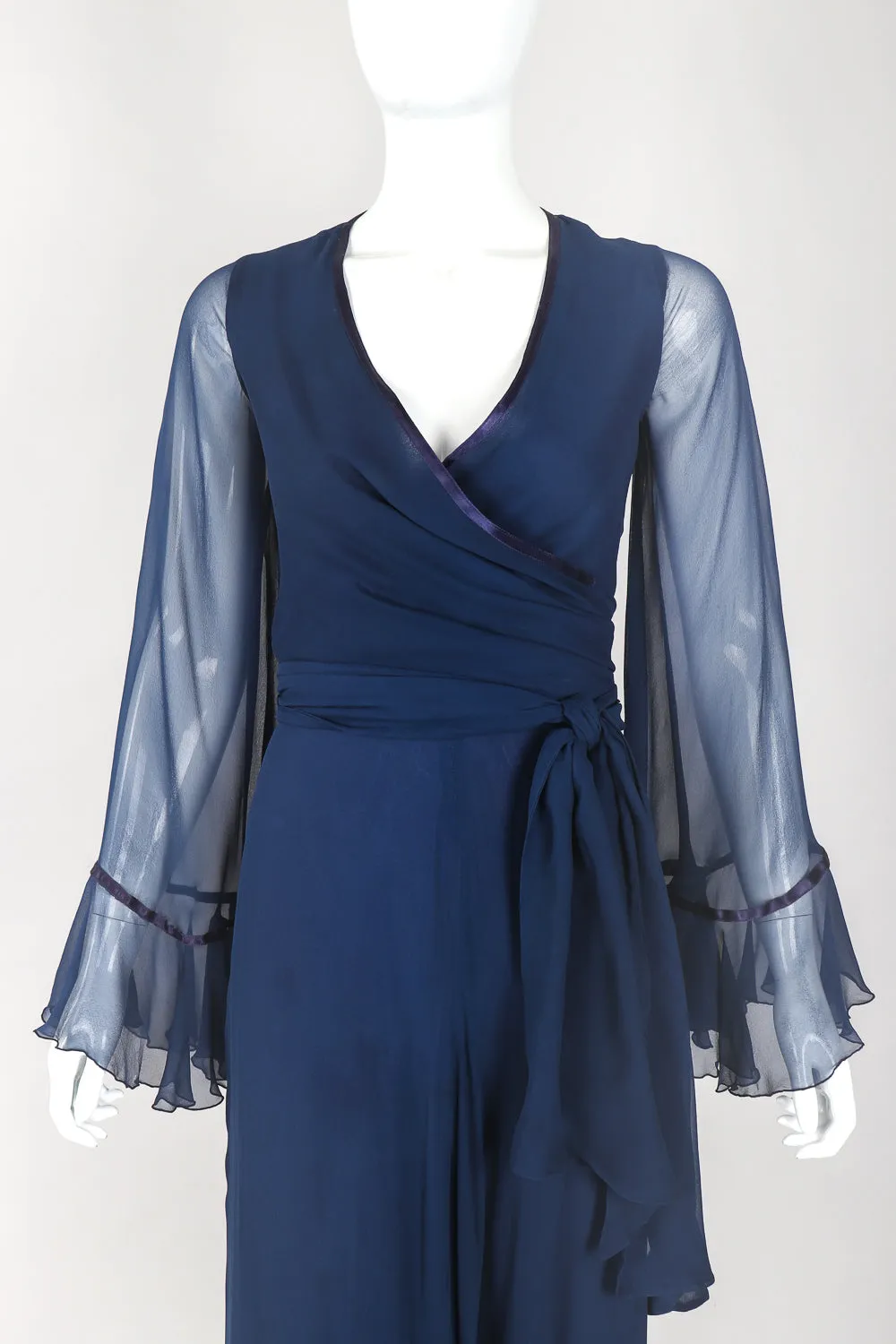Silk Chiffon Wrap Top & Skirt Set