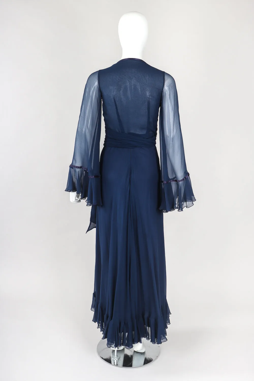 Silk Chiffon Wrap Top & Skirt Set