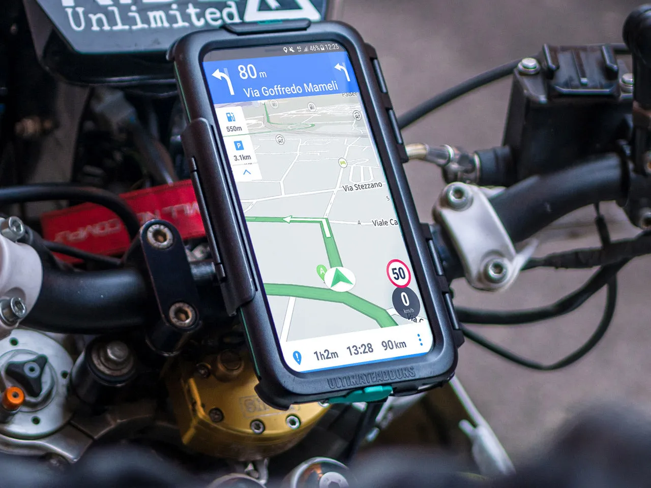 Universal Fit Smartphone - Tough Waterproof Motorcycle Mount Phone Case Kits