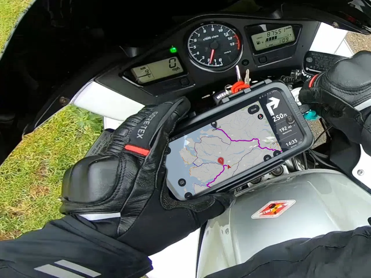 Universal Fit Smartphone - Tough Waterproof Motorcycle Mount Phone Case Kits